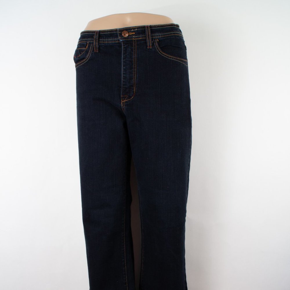 NYDJ Jeans Bootcut 10P (27 X 30) Women's Jeans Dark Wash Embellished Zip Fly USA